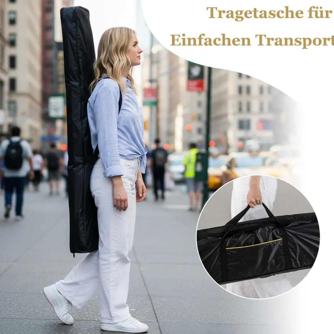 88 Tasten E-Piano mit Verstellbarem Ständer & Hocker & Sustain-Pedal Keyboard Schwarz