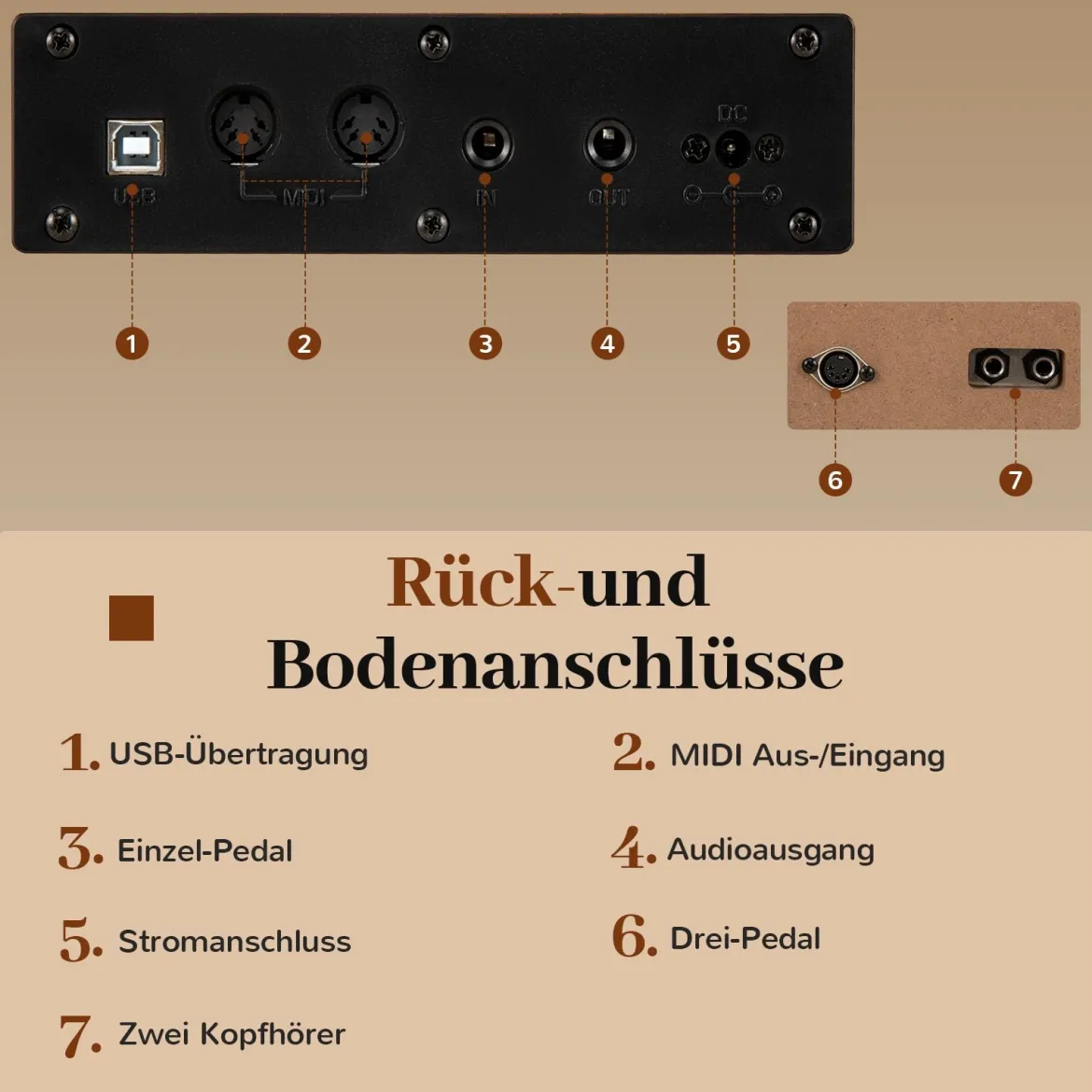 88-Tasten Graded Hammer Action Weighted Keyboard Klavier mit Push-Pull-Schublade Digitalpiano