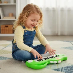 25 Tasten Kinder Digitalpiano mit Eingebauter Musik & Licht Elektronisches Klaviertastatur Grün