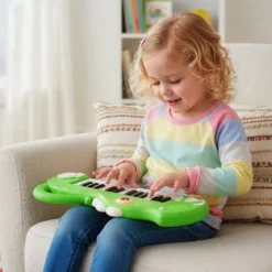 25 Tasten Kinder Digitalpiano mit Eingebauter Musik & Licht Elektronisches Klaviertastatur Grün