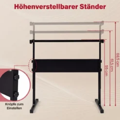 61 Tasten Kinder Piano Keyboard Innenmusikinstrument mit verstellbarem Ständer Mikrofon Rot
