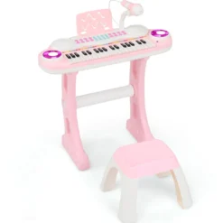37 Tasten Klaviertastatur mit Licht Elektro Kinder Keyboard Aufnahme & Wiedergabe Spielzeugklavier