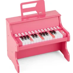 25 Tasten Mini Digitalpiano Kinder Elektrisches Klavier mit Einstellbarer Geschwindigkeit Rosa