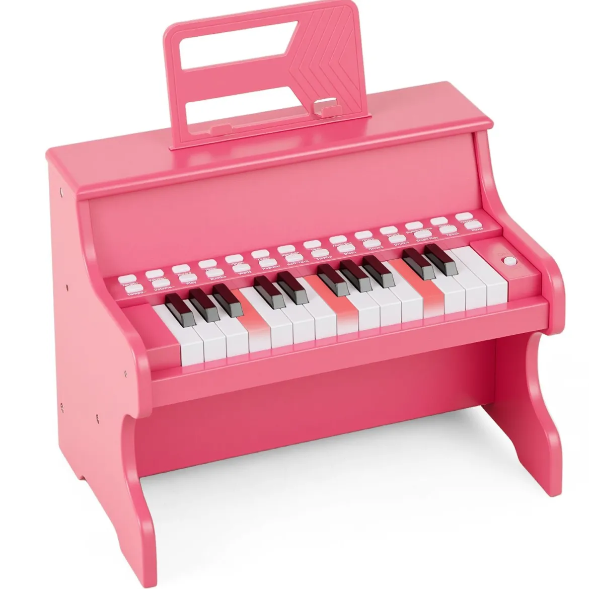 25 Tasten Mini Digitalpiano Kinder Elektrisches Klavier mit Einstellbarer Geschwindigkeit Rosa