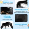 25 Tasten Mini Digitalpiano mit Hocker Kinder Klavier mit Einstellbarer Geschwindigkeit Schwarz