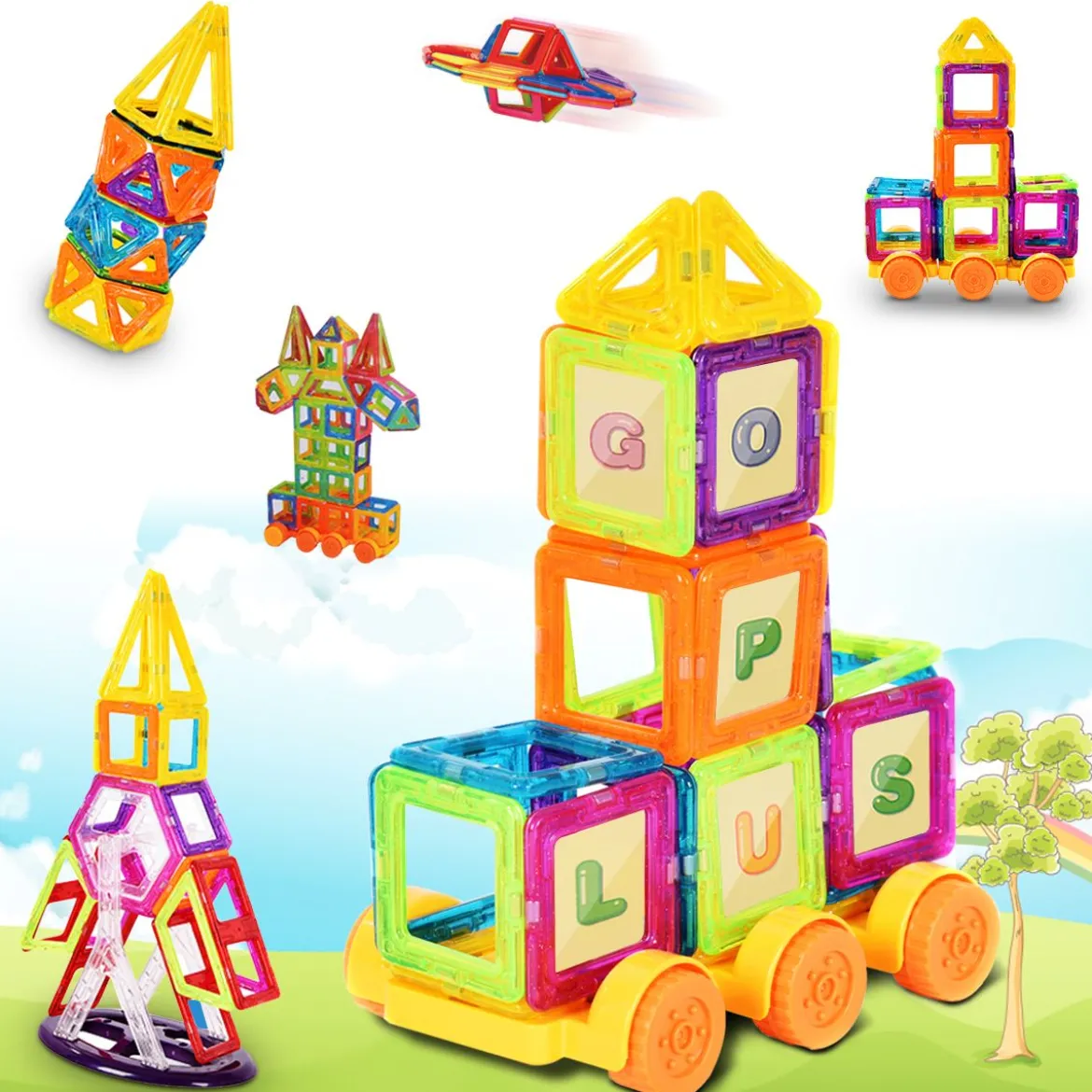 158 Teile Magnetische Bausteine Magnetspielzeug Multi-Kombination Building Bauklötze