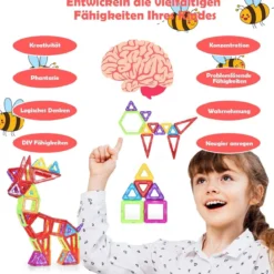 158 Teile Magnetische Bausteine Magnetspielzeug Multi-Kombination Building Bauklötze
