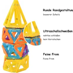 158 Teile Magnetische Bausteine Magnetspielzeug Multi-Kombination Building Bauklötze