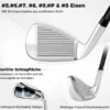 15 teilges Komplett Golfschläger Set Golf Set mit Golftasche & Regenhaube Weiß
