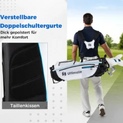 15 teilges Komplett Golfschläger Set Golf Set mit Golftasche & Regenhaube Weiß