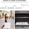 2-Teilige Klappbare Mehrzwecktische Campingtisch mit Ausziehfunktion Weiß