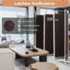 6-teiliger Raumteiler mit Langlebigen Scharnieren & Metallbasis 300 cm Lang Braun