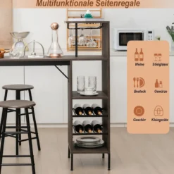 3-Teiliges Bartisch- & Stuhl-Set Esstisch-Set in Thekenhöhe Braun