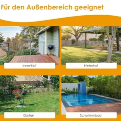 3- Teiliges Bistro-Set aus Gussaluminium für den Außenbereich Antikbronze