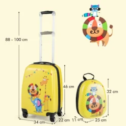 2-Teiliges Kinder-Gepäckset Handgepäck- und Rucksack-Set