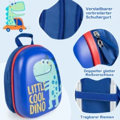 2-Teiliges Kinder-Gepäckset Handgepäck- und Rucksack-Set Blau