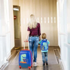 2-Teiliges Kinder-Gepäckset Handgepäck- und Rucksack-Set Blau