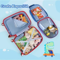 2-Teiliges Kinder-Gepäckset Handgepäck- und Rucksack-Set Blau