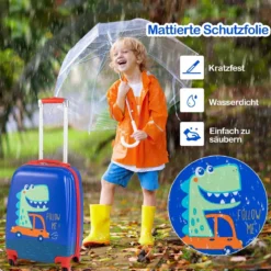 2-Teiliges Kinder-Gepäckset Handgepäck- und Rucksack-Set Blau
