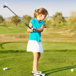 4-teiliges Kinder Golfschläger Set mit Golftasche & Regenhaube für Kinder von 8-10 Jahren Blau