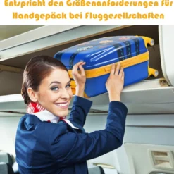 2-teiliges Kinderkoffer-Set Hartschalenkoffer & Rucksack 33 x 22 x 51 cm Dunkelblau