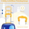 2-teiliges Kinderkoffer-Set mit Astronautenmuster Rucksack & Koffer 27 x 20 x 43 cm Dunkelblau
