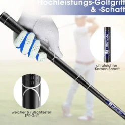 9-teiliges komplettes Golfschlägerset für rechtshändig spielende Herren, inklusive Driver aus Zinklegierung Grau