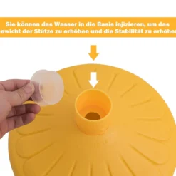 6-teiliges Ständerset aus Kunststoff Absperrpfosten mit 5 abnehmbaren Ketten Ø33 x 98 cm Gelb