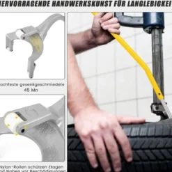 3-teiliges Werkzeug zum Reifenwechseln mit Stahlwulsthalter Gelb