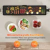 Teppanyaki Grill 1800W Elektrische Grillplatte Antihaft Tischgrill mit Einstellbarer Temperatur Thermostat und Fettauffangschale 100cm
