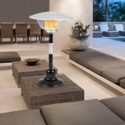 Terrassenheizer für Tischplatte mit 4000 W Heizleistung & Überhitzungsschutz Tischheizer Schwarz