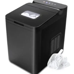 Theken-Eismaschine Eiswürfelmaschine Tisch Eiswürfelzubereiter 22,5 x 32 x 32,5 cm Schwarz
