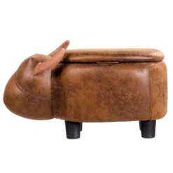 Tierhocker für Kinder Wasserbüffel-Design Kinder Sitzhocker mit Stauraum und Deckel