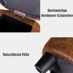Tierhocker für Kinder Wasserbüffel-Design Kinder Sitzhocker mit Stauraum und Deckel