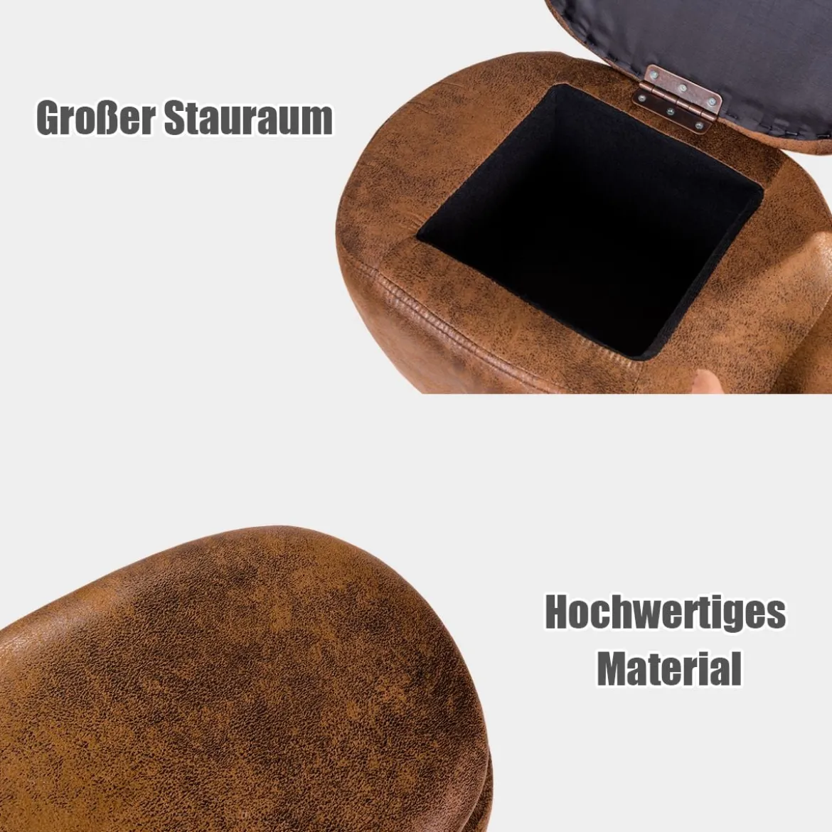 Tierhocker für Kinder Wasserbüffel-Design Kinder Sitzhocker mit Stauraum und Deckel