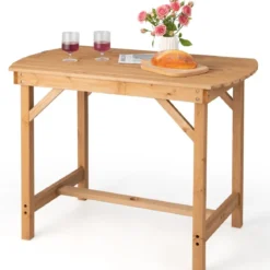 Tisch aus Tannenholz Terrassen-Esstisch 100 x 60,5 x 75 cm Natur