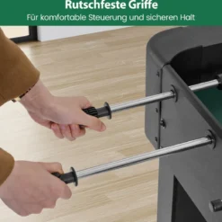 Tischfußball mit 22 Spielern & 2 Bällen & Schiebepunktezählern Fußballspieltisch Schwarz
