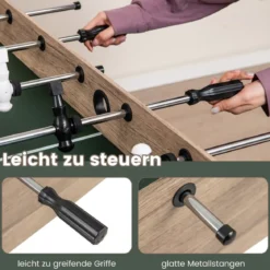 Tischkicker inkl. 2 Bälle & 26 Kicker & 2 Punktezähler Kickertisch Fußballtisch Tischfußball Spieltisch