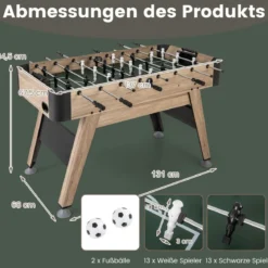 Tischkicker inkl. 2 Bälle & 26 Kicker & 2 Punktezähler Kickertisch Fußballtisch Tischfußball Spieltisch