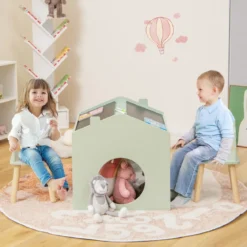 Tisch- & Stuhl-Set für Kinder Zeichentisch & 2 Stühle Grün