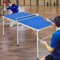 Tischtennisplatte Klappbares Tischtennistisch inkl Schläger, Bälle und Netz Blau 152.4 x 76.2 x 76.2 cm