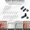 3 TLG. Babygitter mit Doppelverriegelung & Beidseitigem Schwenkmechanismus Sicherheitstür Weiß