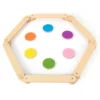 12 tlg. Balancierbalken mit 6 Balanciersteine frei kombinierbar aus Holz für Kinder