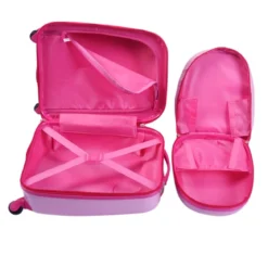 2 tlg Kinderkoffer + Rucksack Kofferset Reisegepäck Rosa