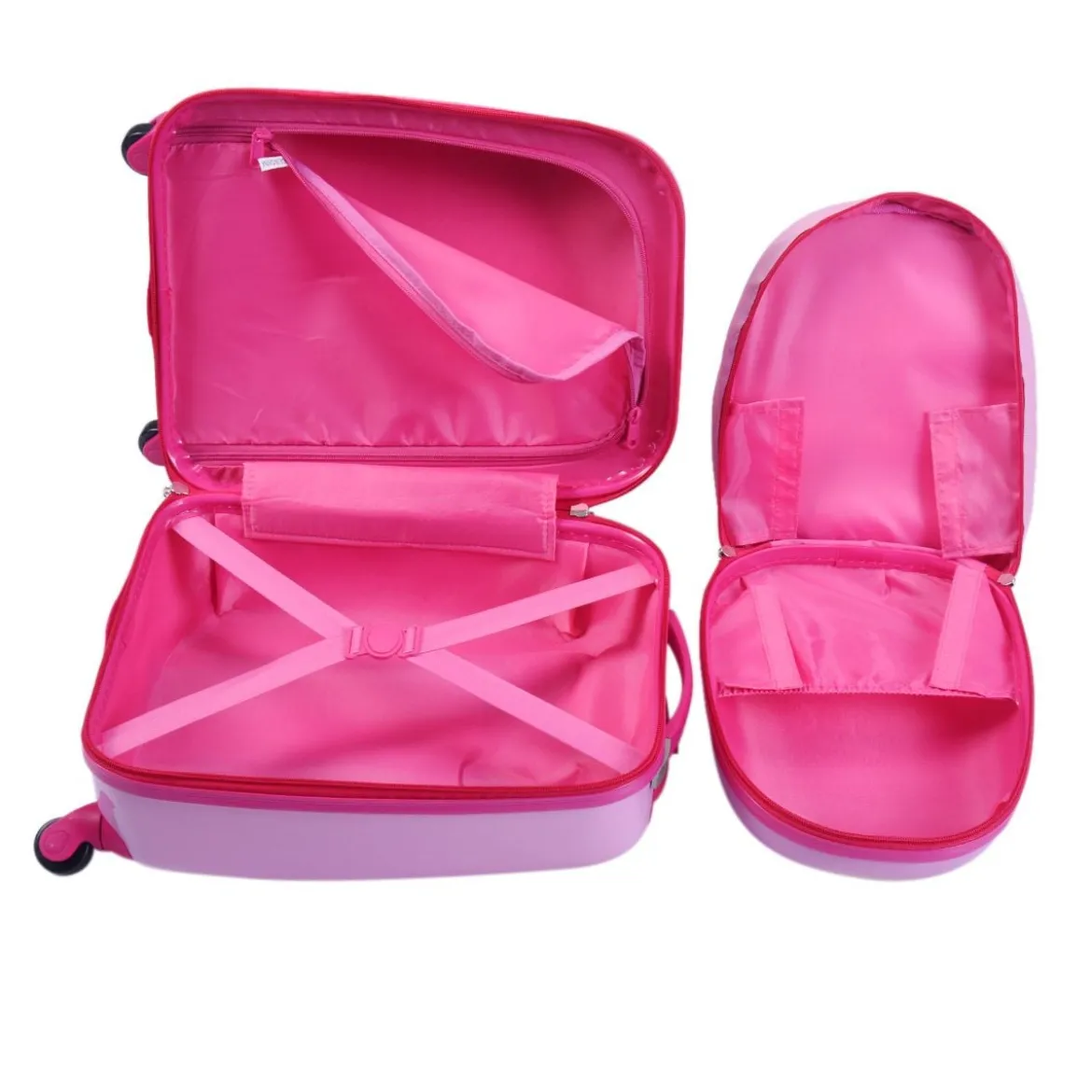 2 tlg Kinderkoffer + Rucksack Kofferset Reisegepäck Rosa