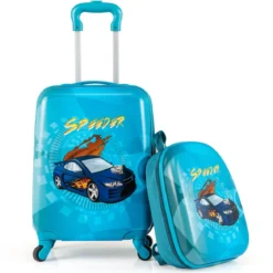 2tlg Kinderkoffer Set Kindergepäck mit Rädern 17