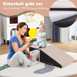 2 TLG. Kinder Schaumstoff Bausteine zum Toben & Klettern Softbausteine Riesenbausteine mit Klettverschlüsse