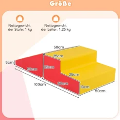 2 TLG. Kinder Schaumstoff Bausteine zum Toben & Klettern Softbausteine Riesenbausteine mit Klettverschlüsse