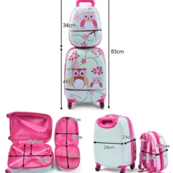 2 tlg Kofferset Reisegepäck 16'' Koffer + 12'' Rucksack