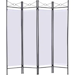 4tlg. Paravent Raumteiler Sichtschutz Trennwand Windschutz Wandschirm flexibel verstellbar 180x160cm